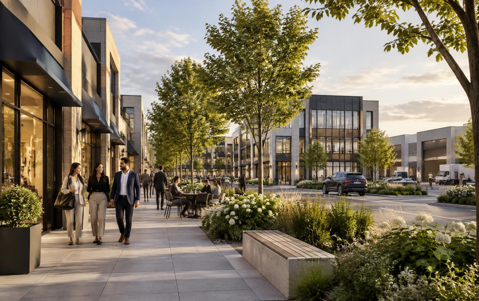 Future Markham Neighbourhood Centre with retail, office, and industrial spaces