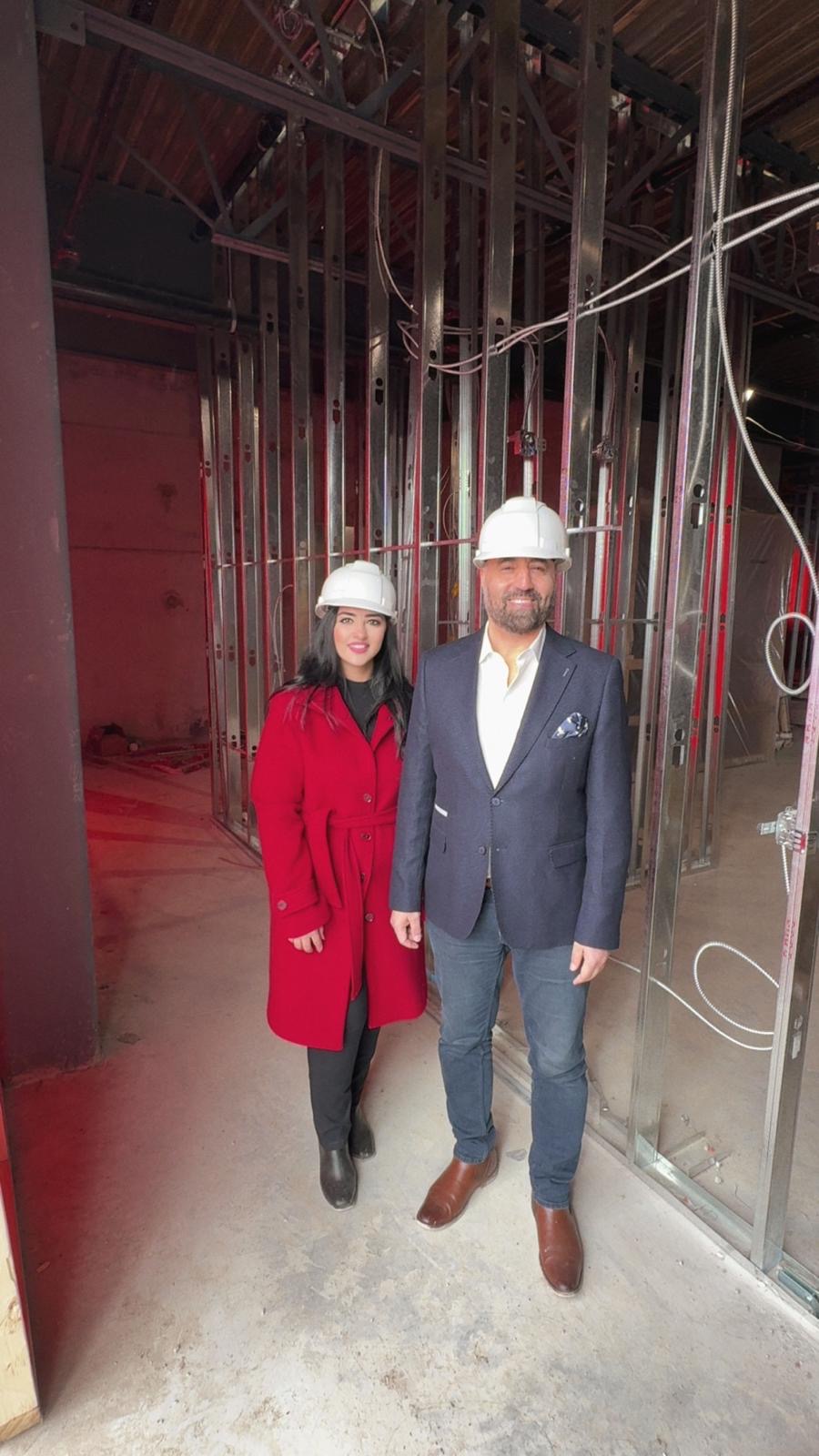 Neelo Hussainzada with Jamshid Hussaini at a development project